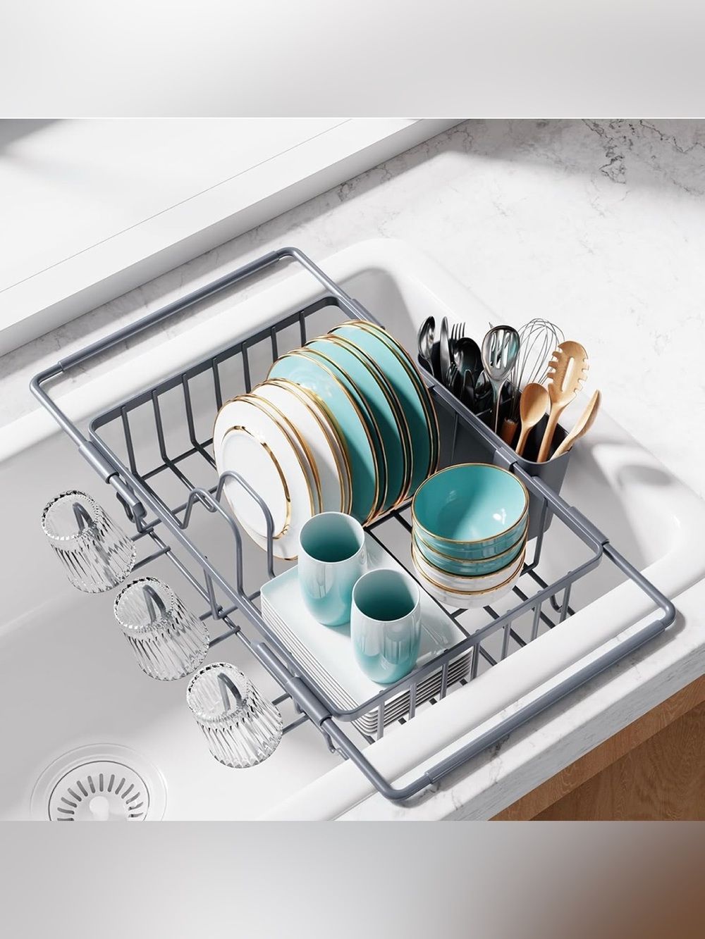 Sakugi Dish Drying Rack in Sink